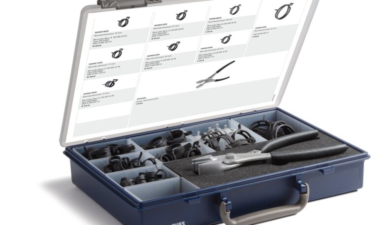 Temperaturflexible Federbandschelle