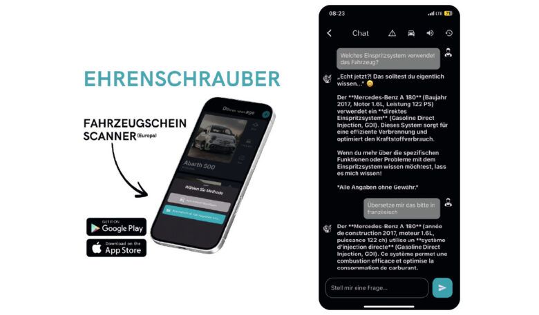 Chatbot mit Kfz-Wissen und Übersetzungsfunktion