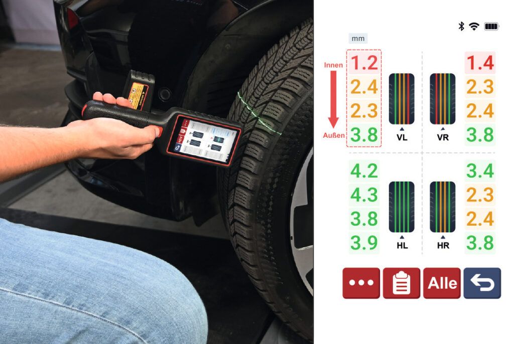 Launch digitaler Reifen-Profiltiefenmessgerät TPM313