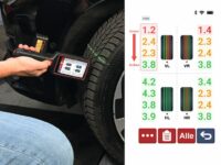 Digitaler Profiltiefenmesser als Handgerät