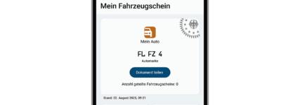 Fahrzeugschein digital auf dem Smartphone