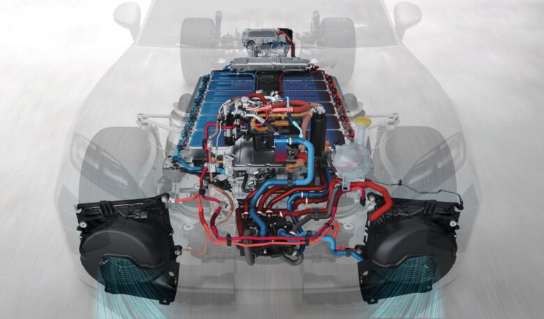 Details des HV-Systems im Cayenne Electric