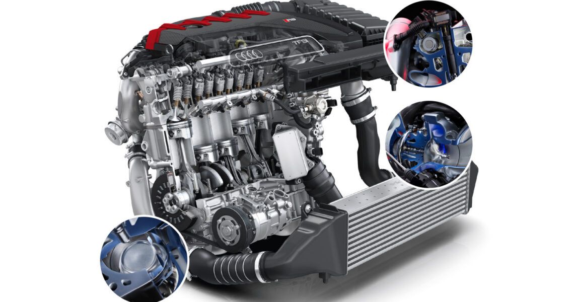 Fünf Zylinder für vier Ringe Audi fünf-zylinder-Motor