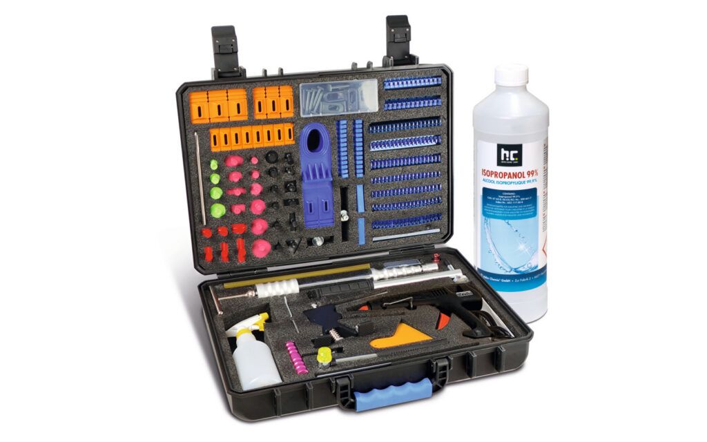 Werkzeugset zum Beseitigen von Beulen Werkzeugset zum Ausbeulen