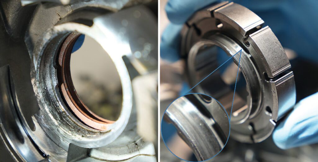 Schleifspuren an defekter Ölpumpe PSA/Stellantis