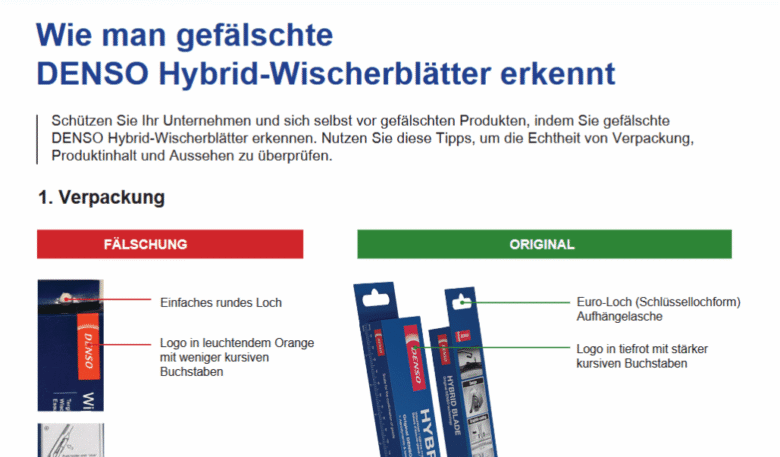 Hersteller warnt vor Fälschungen
