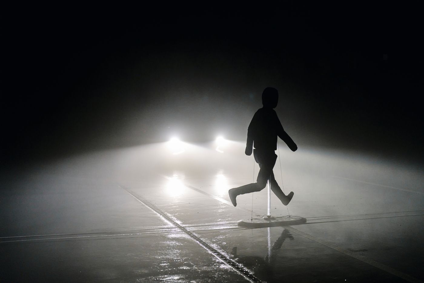 Test von Notbremsassistent bei Nebel