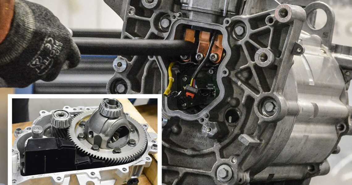 Lagertausch an der E-Achse Lagertausch E-Getriebe und E-Motor