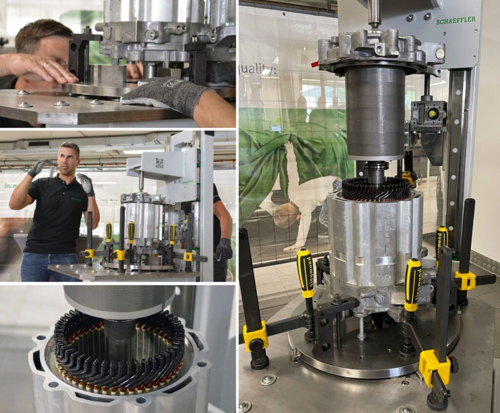 E-Axle Repair Tool trennt Stator und Rotor