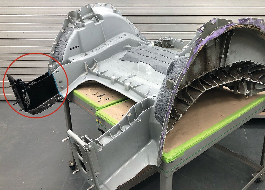 Reparatur an Großgussteil