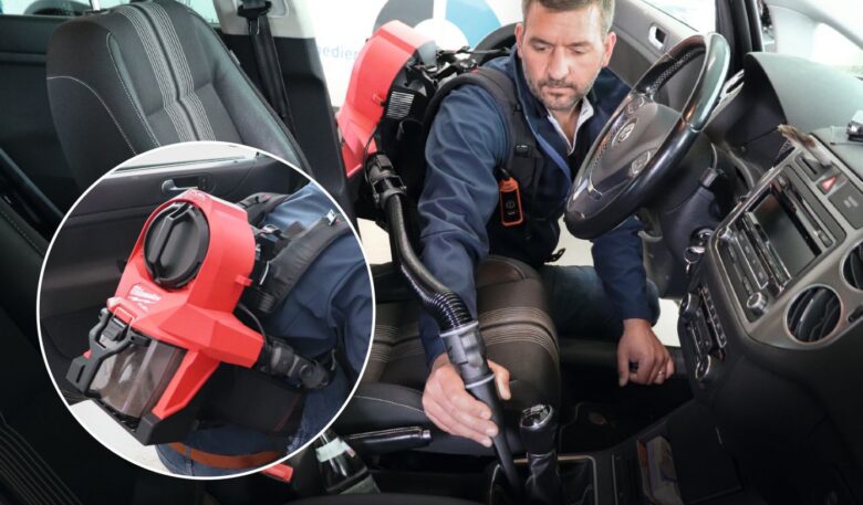 Sebastian Schuster testet Milwaukee Rucksackstaubsauger